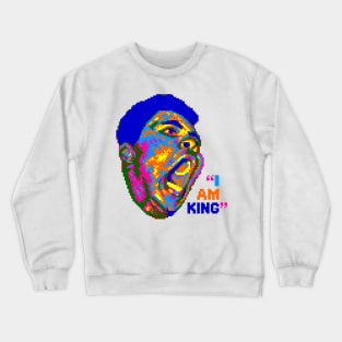 I Am King Boxer Computer Pixel Art Crewneck Sweatshirt